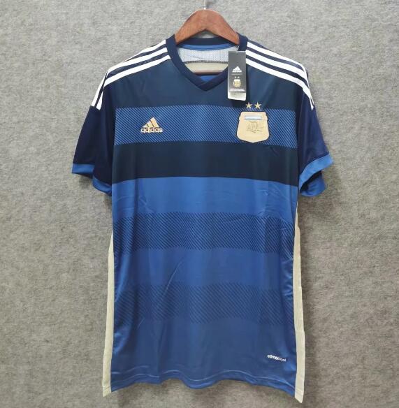 2014 Argentina Retro Away Kit Soccer Jersey